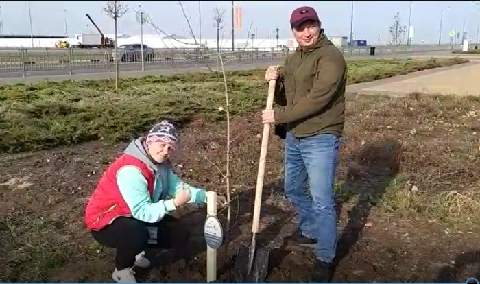 Предприниматели Лебедевы из Сыктывкара посадили дерево на Аллее Семейного бизнеса в Нижнем Новгороде
