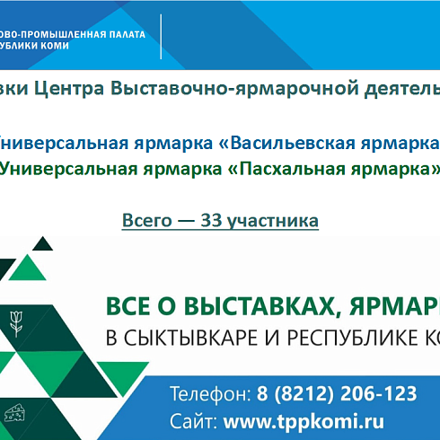 Отчет о деятельности ТПП Коми за апрель 2022 года.