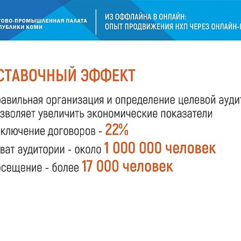 ТПП Коми в онлайн-формате представила кировским предпринимателям проект по организации и проведению онлайн-выставок