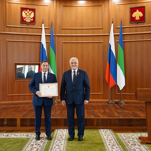 Юрий Колмаков награжден Почетной грамотой Республики Коми 